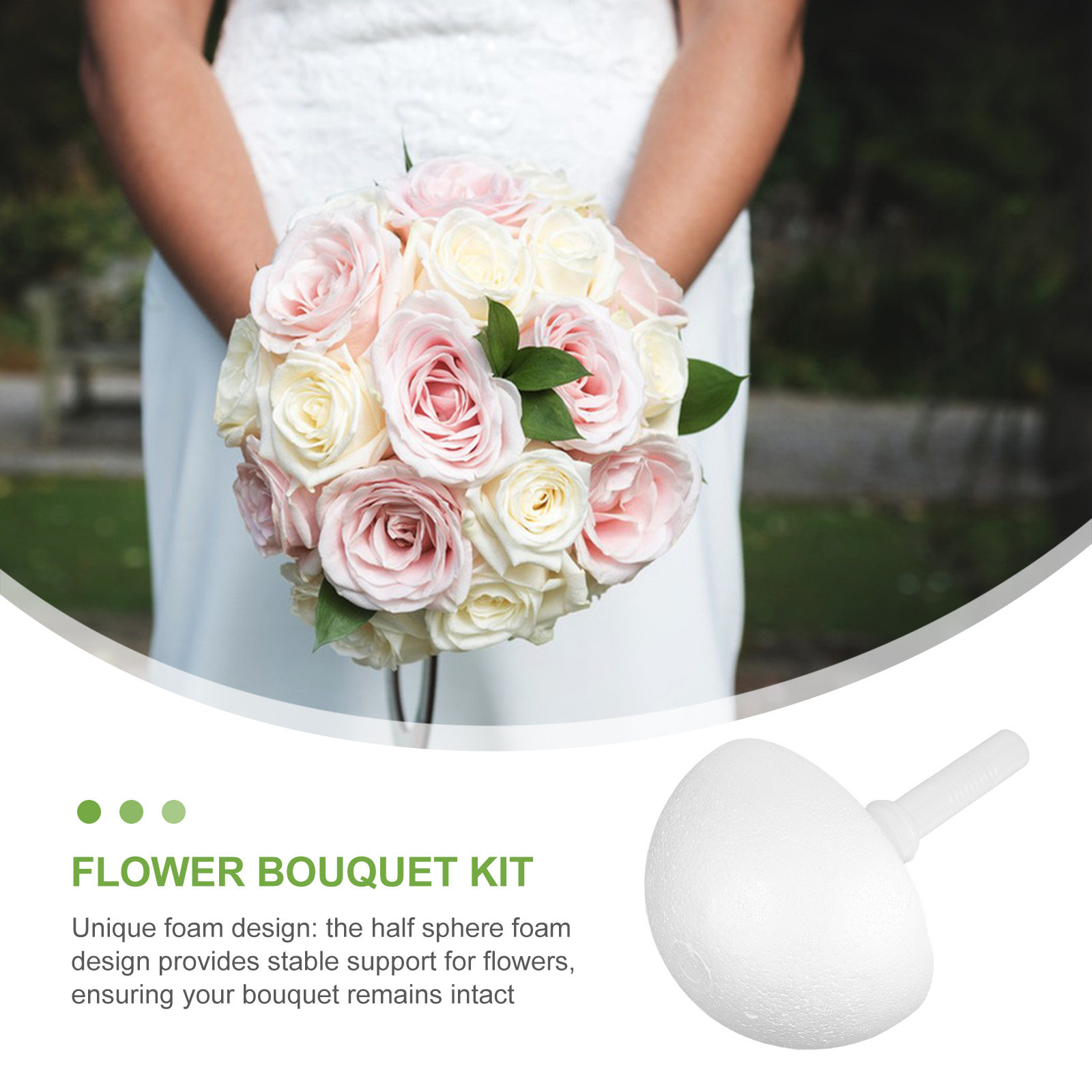 2Pcs Stylish Lace Collar Foam  - Bouquet Holder Foam review and price